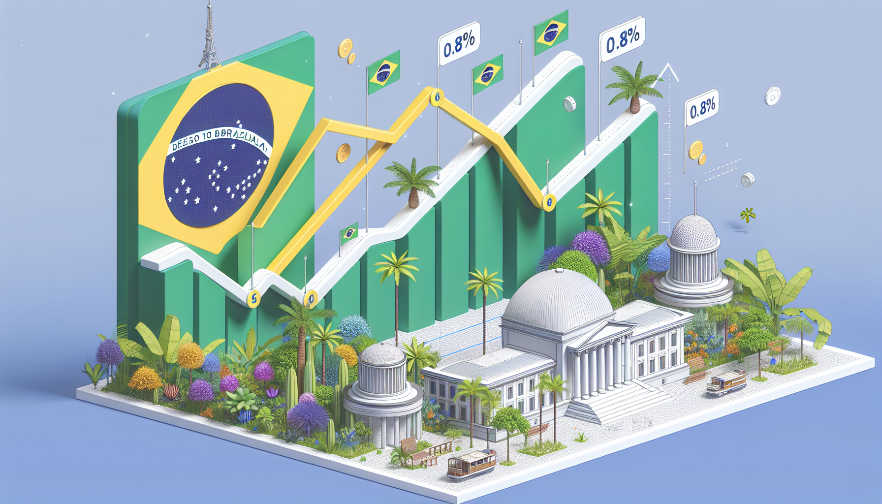 PIB do Brasil surpreende e registra crescimento de 0,8% no primeiro trimestre, superando expectativas do mercado; saiba mais detalhes
