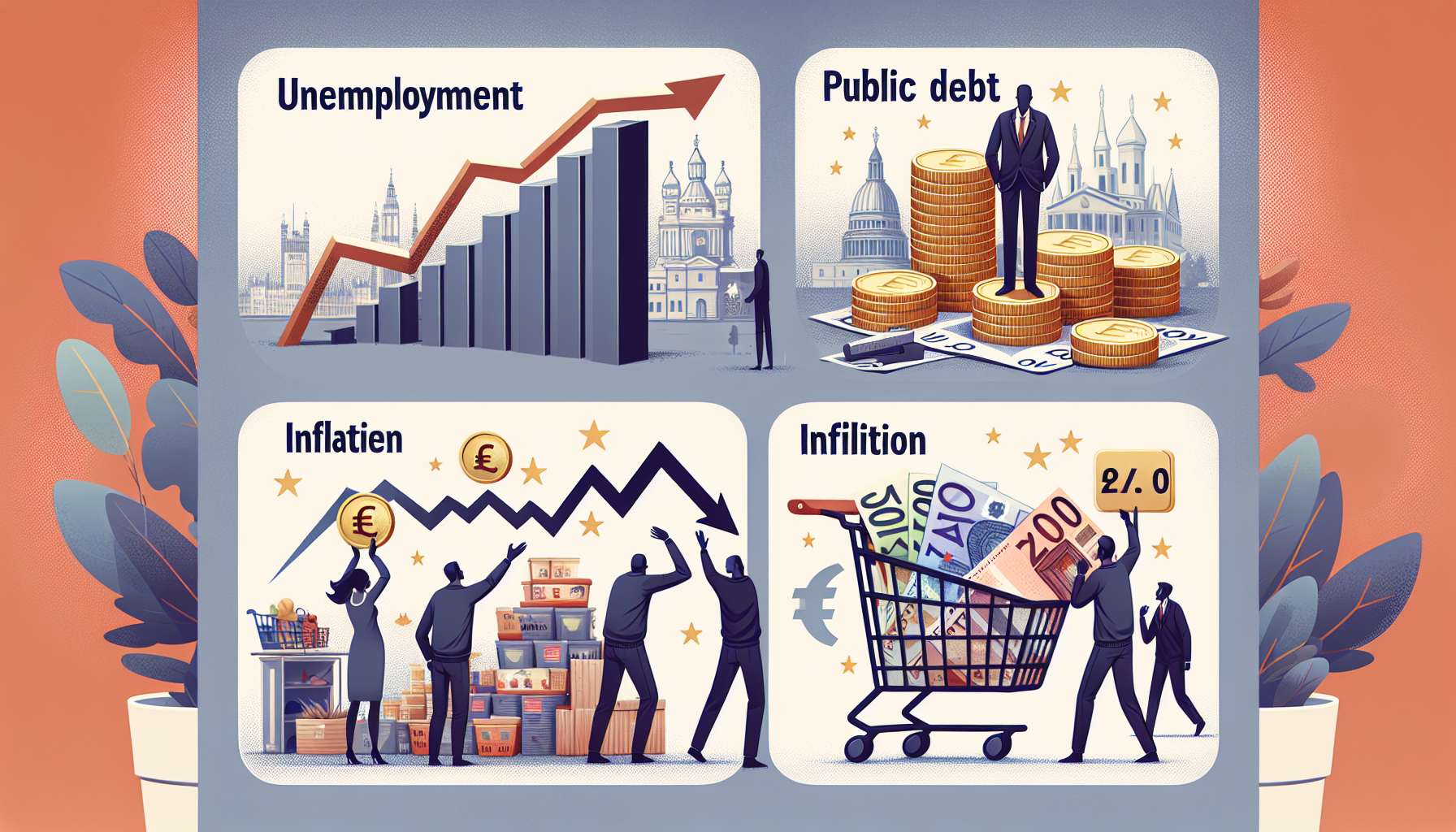 Economia em foco: análise da taxa de desemprego, dívida pública e inflação na Europa - Principais destaques da semana