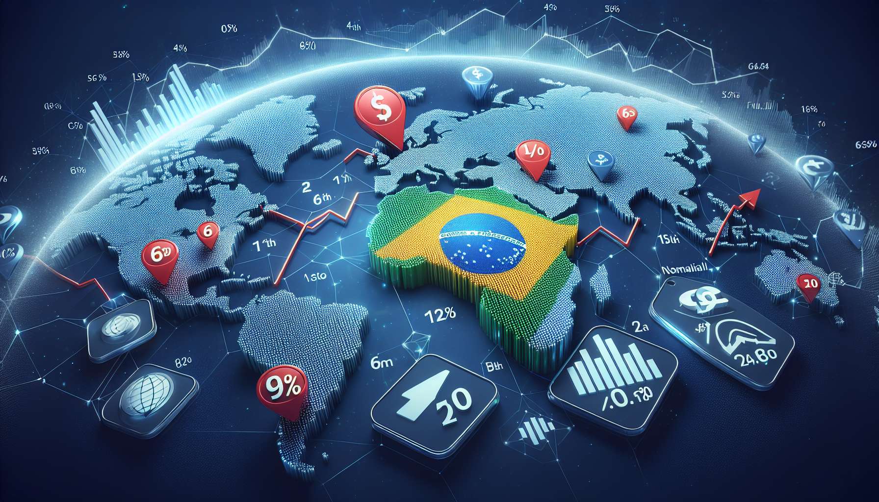 Economia brasileira: desafios frente à 6ª maior inflação e o 4º maior juros nominais do G20. Análise dos impactos e possíveis soluções para a estabilidade financeira do país.