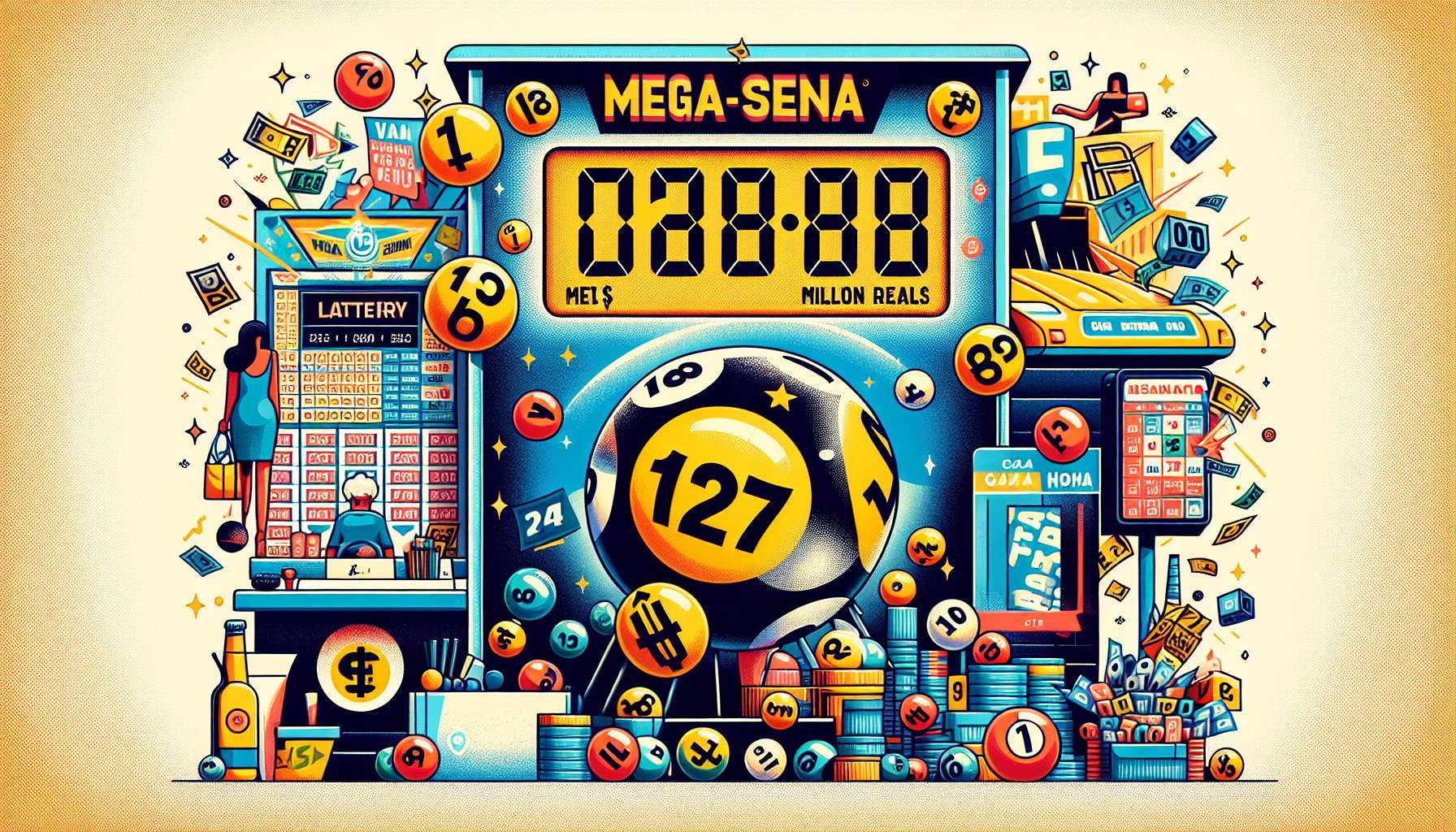 Concurso da Mega-Sena deste sábado oferece grande prêmio acumulado de R$ 127 milhões; descubra os números sorteados e confira se você é o novo milionário