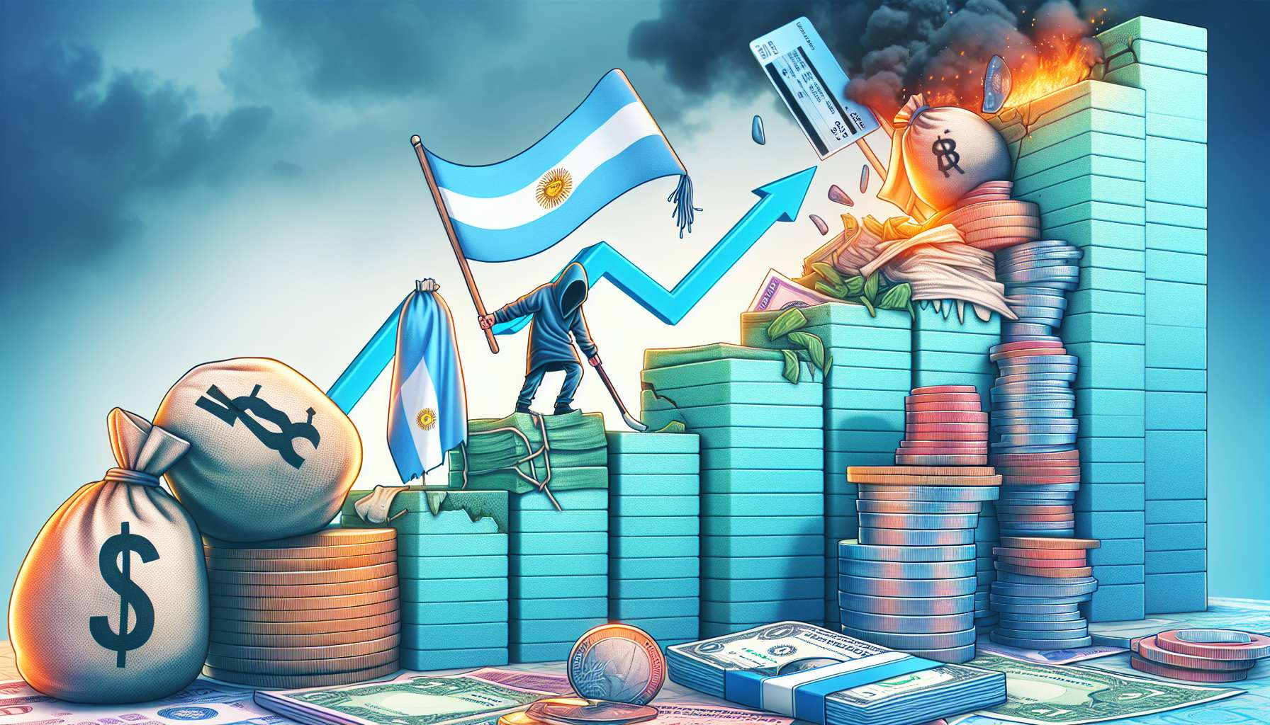 Agravamento da Crise de Crédito na Argentina: Impacto do Aumento dos Calotes sob a Gestão de Milei e suas Repercussões na Economia Nacional