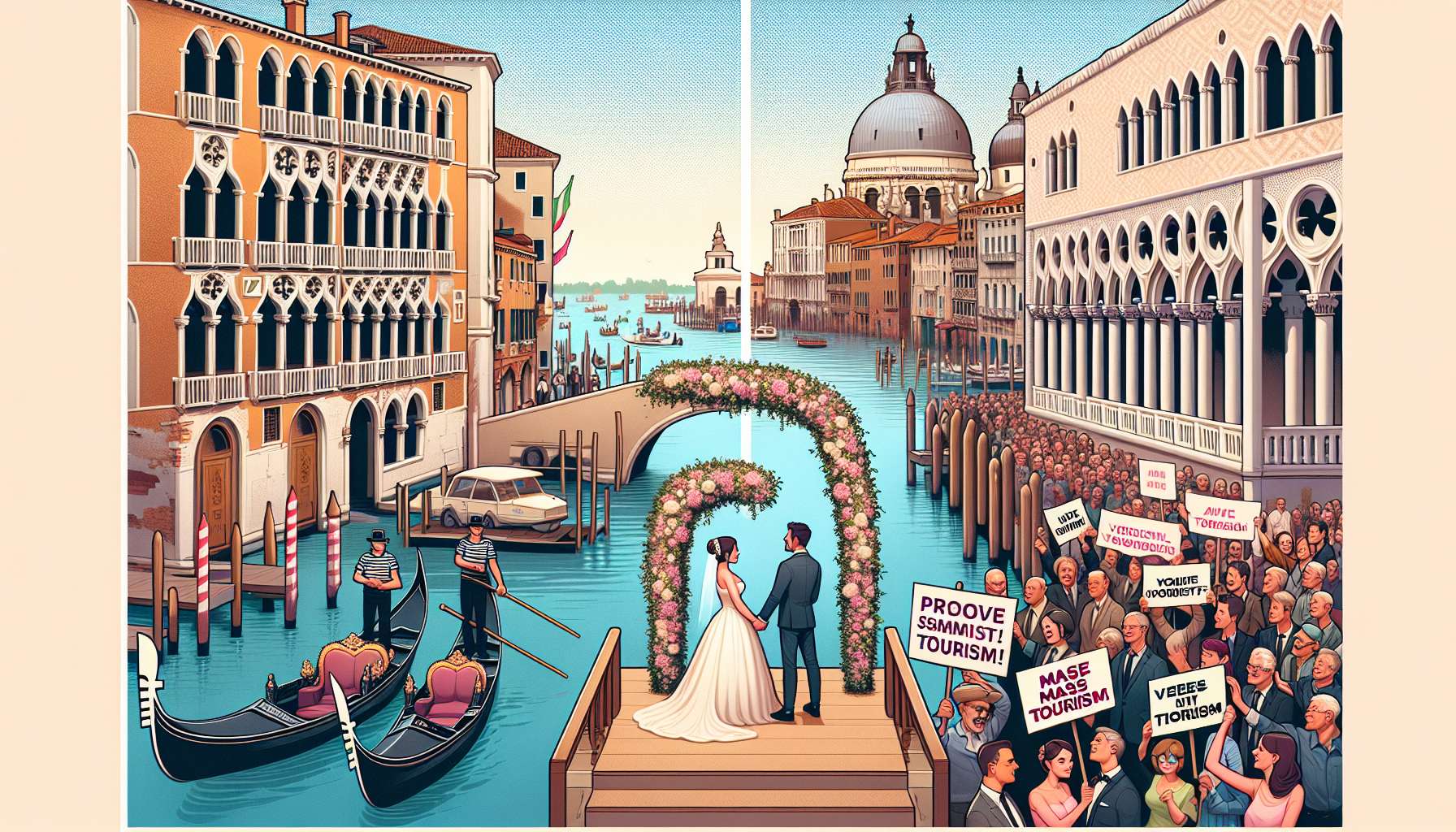 Luxuoso Casamento de Jeff Bezos em Veneza Atrai Críticas e Protestos de Ambientalistas Contra o Turismo de Massa e o Impacto Cultural no Patrimônio Histórico Veneziano